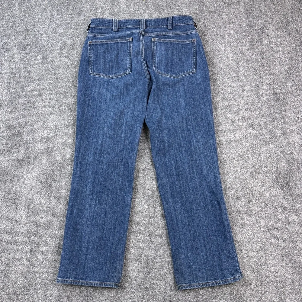 40 Grit Duluth Trading Mens Jeans 32x30 Relaxed Fit Straight Medium Wash Stretch